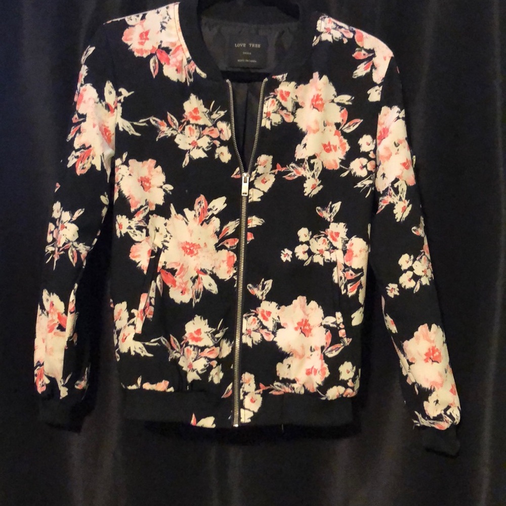 Floral bomber jacket